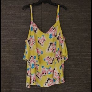 Torrid flowy layered spaghetti strap top size 3